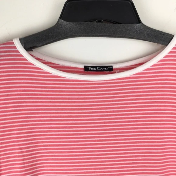 Pink Clover Stitch Fix Striped Top Buttons Down Back S - Picture 4 of 8
